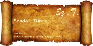 Szadai Tünde névjegykártya